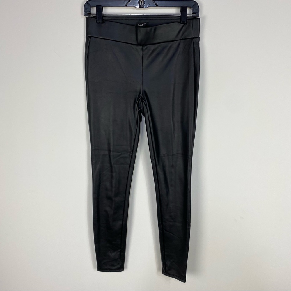 Loft Faux Leather Leggings Black Minimalist Capsule Wardrobe Fall Winter